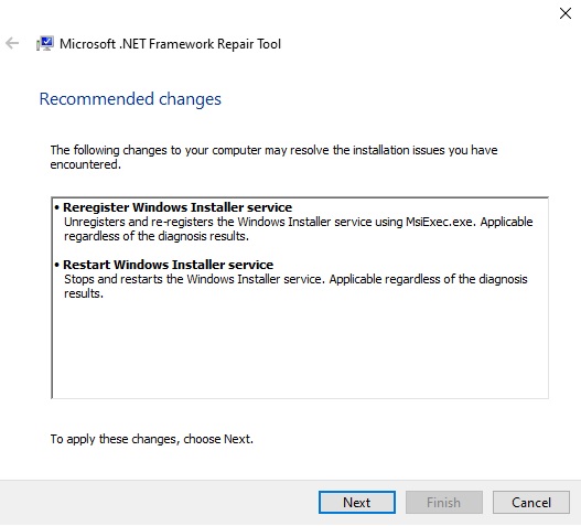 Microsoft Framework Repair Tool